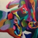 JV Escalant, Bulls, 80x80cm