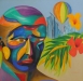 JV Escalant, Him, 70x70cm